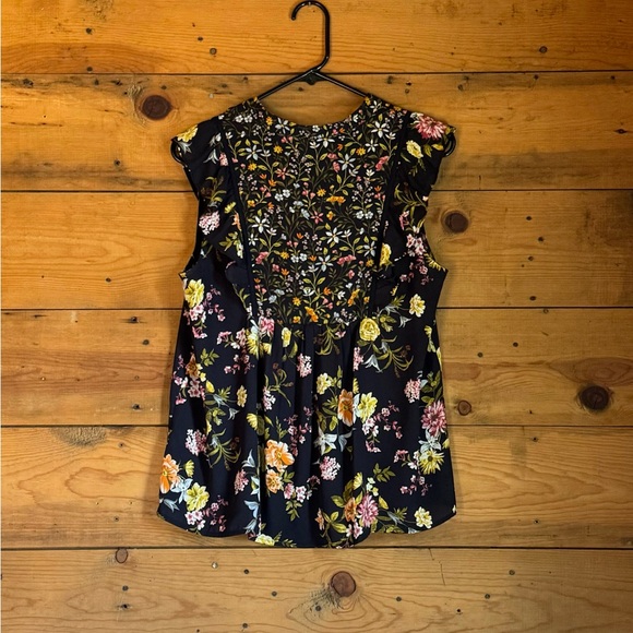 LOFT Ruffled Sleeve Top - Picture 2 of 5